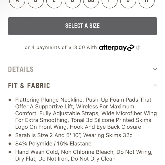 COPY - Skims 34 D Onyx wireless push up - Picture 8 of 9